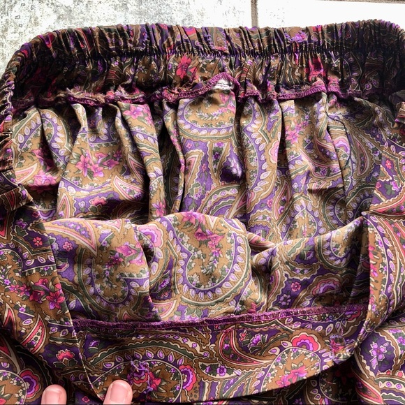 One-of-a-kind Paisley Slippery Skirt size L - Picture 3 of 8
